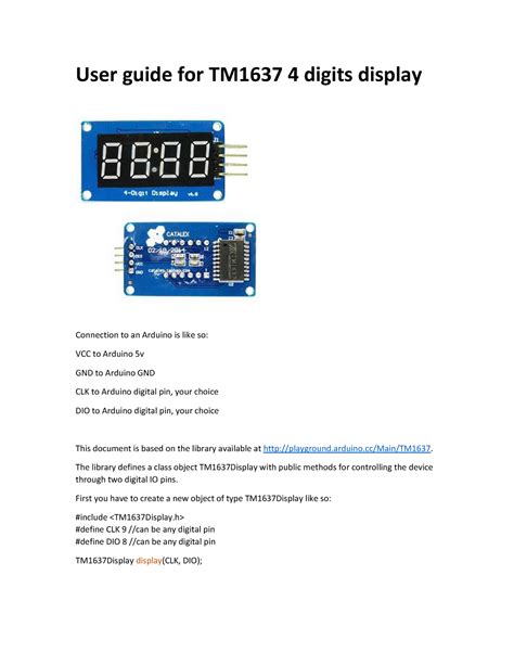 tm1637 user manual.